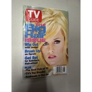 Vintage TV Guide April 19 1997 Jenny McCarthy Big Hair Issue Oprah Sabrina‎ 90s